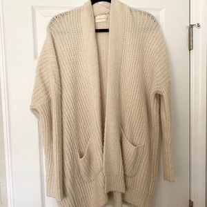Ribbed Open Front Cardigan
